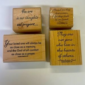 Rubber stamps - wood mounted like new